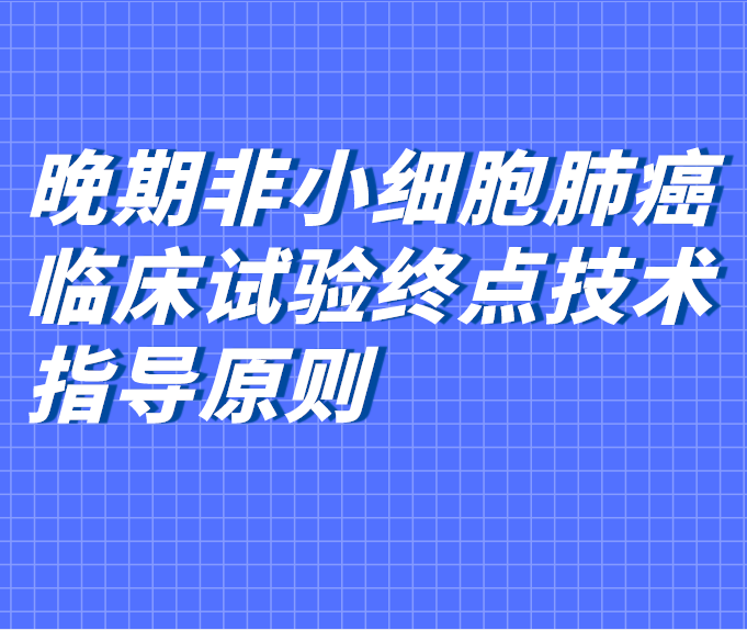 晚期非小細(xì)胞肺癌臨床試驗(yàn)終點(diǎn)技術(shù)指導(dǎo)原則